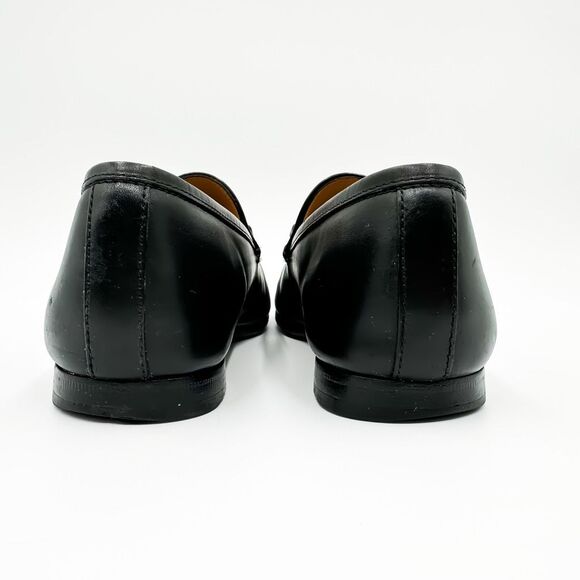 Gucci Jordaan Horsebit Loafer Black Leather Flats Buckle 37, 7 - Picture 7 of 15